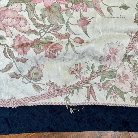 Hiroko for Dozo Pink Floral All Silk Scarf - Picture 7 of 14